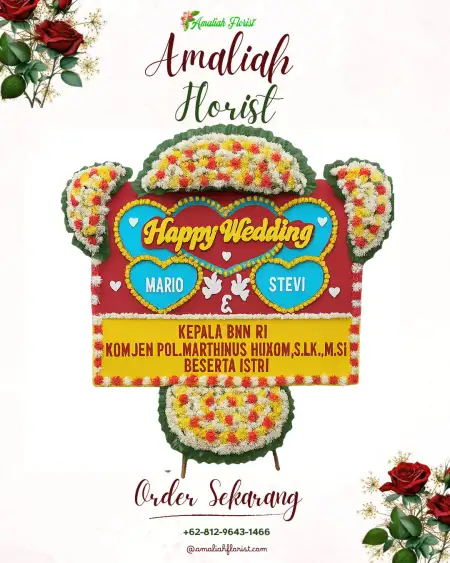 Papan Bunga Pernikahan Cicareuh